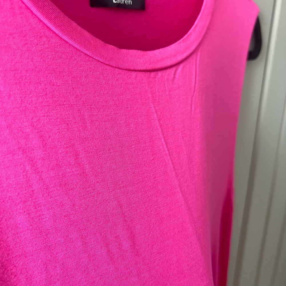 Michael Lauren Gilly Core XL Women’s Sleeveless Pink Shirt Mini Dress - Picture 4 of 5